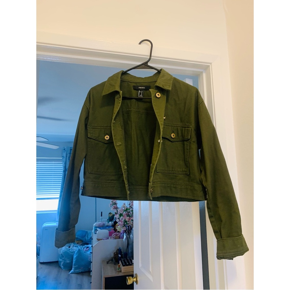 ARMY GREEN DENIM JACKET 💚🌴